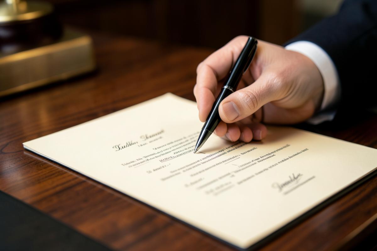 A commercial contract being reviewed page by page